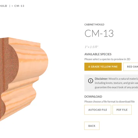 3D Wood Mould Modelling project screenshot